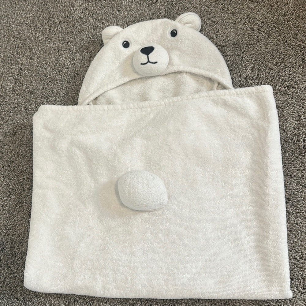 Pottery Barn Kids hooded polar bear towel